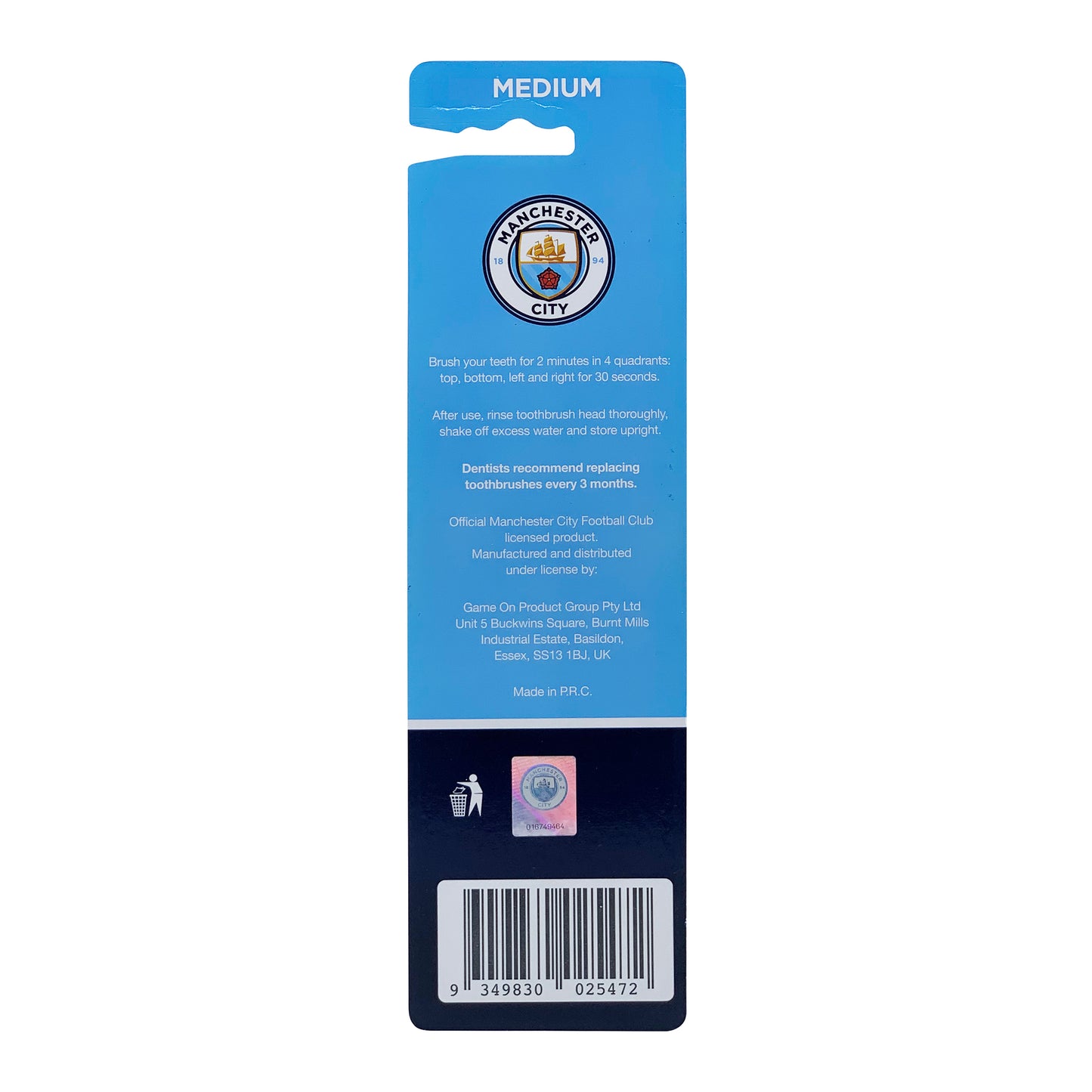 MANCHESTER CITY Adult Toothbrush Pack 曼城成人牙刷 2 支裝